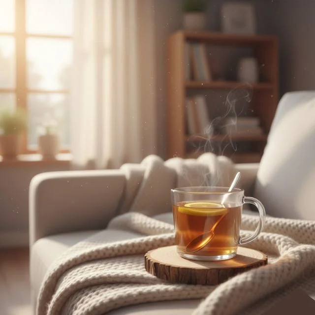 Warm ginger tea for relieving menstrual pain and body inflammation.