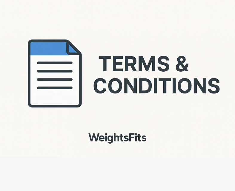 WeightsFits Terms & Conditions page