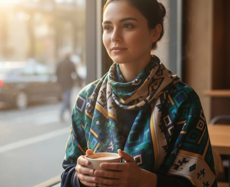 Top 7 Fashion Accessories Every Woman Should Own 2025 - Luxury Silk Scarf in Neutral Tones
