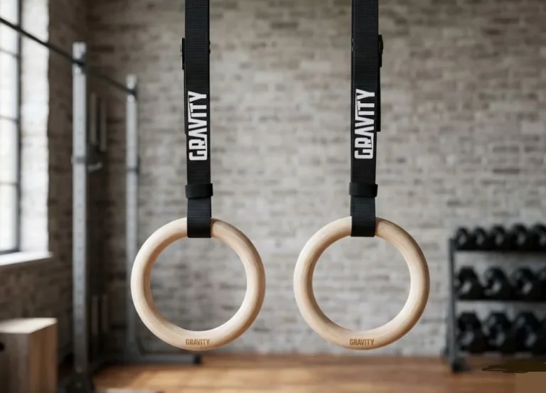 Gravity Fitness professional wooden gymnastic rings for calisthenics and CrossFit training